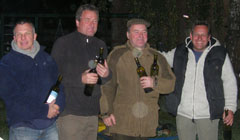 Die Sieger des Abend (von links): Reiner, Heribert, Michael und Bart.