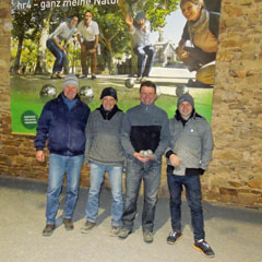 Die Finalisten der 5. Turnierrunde (v.l.): Dieter Beier und Reiner Kitzmann (1. Platz) sowie Martin Windisch und Steffen Kitzmann.