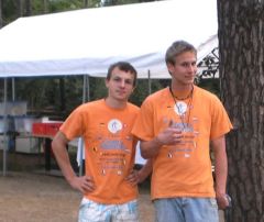 Steffen und André beim hessischen Qualifikationsturnier für die Deutsche Meisterschaft 2011 im Doublette. (Bild von Sabine - Vielen Dank)