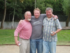 Die Sieger des Boulenachmittags: Wendelin, Gerhard und Volker
