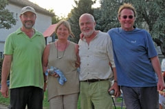Walter, Inge, Benno und Gerhard vor dem Finale in Walluf